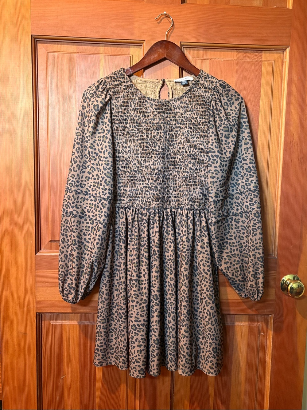 American Eagle Leopard Dress Long Sleeve Small - Picture 3 of 10